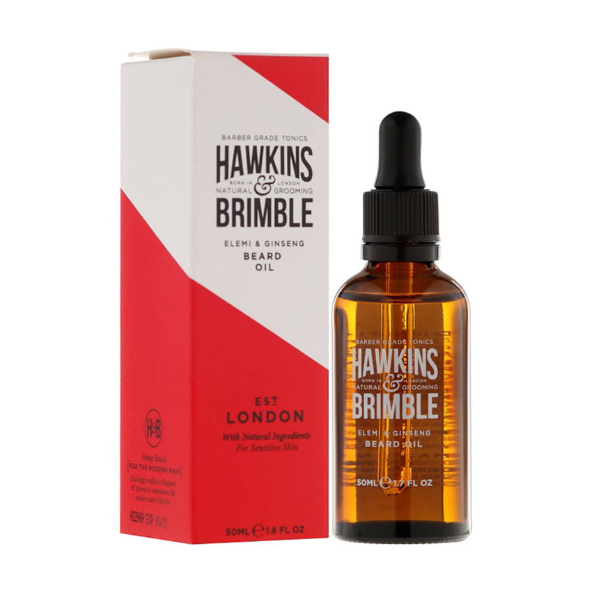 Уцінка! Чоловіча олія для бороди Hawkins &amp; Brimble Elemi &amp; Ginseng Beard Oil, 50 мл